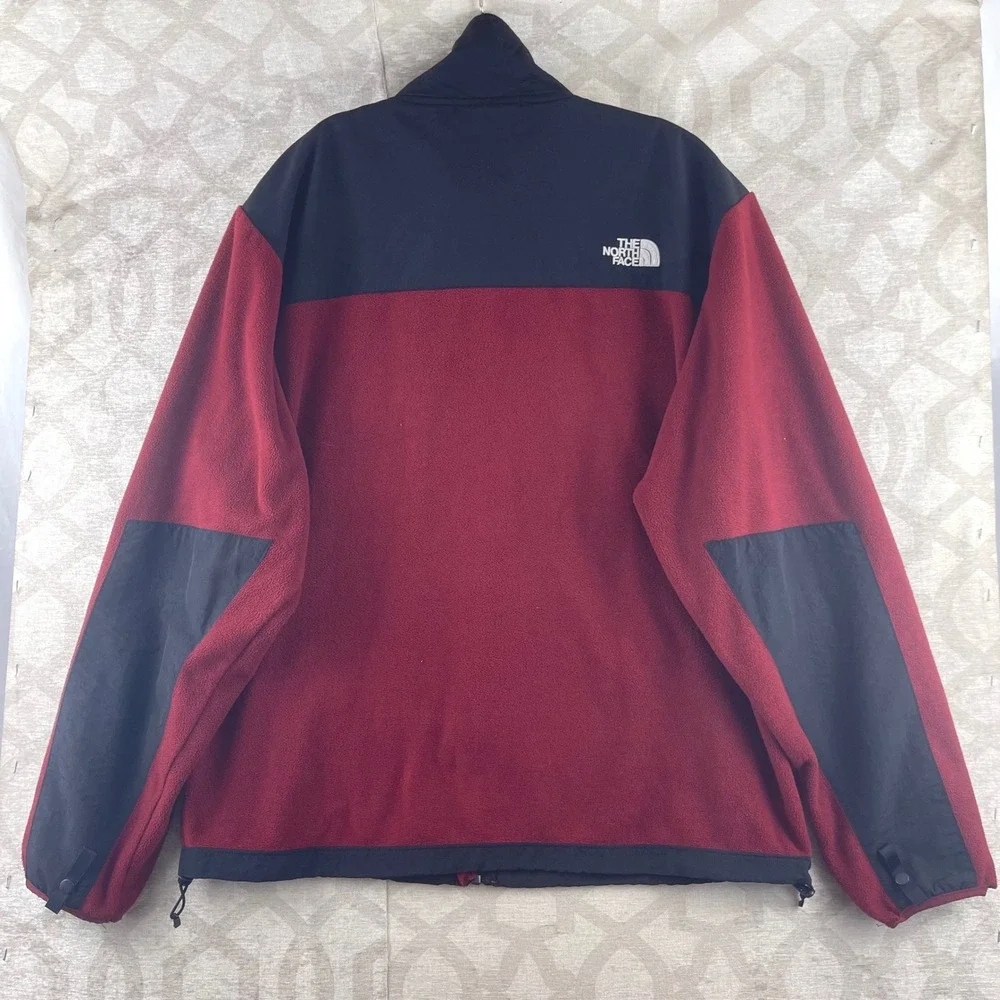 The North Face Denali Fleece Jacket Mens Medium Red Black Full Zip RN 131349 - Picture 2 of 10